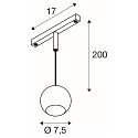 SLV Luminaire à suspension LIGHT EYE® 2.0 IP20, noir gradable