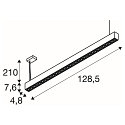 SLV Luminaire à suspension GLENOS® PRO IP20, noir gradable