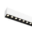 SLV ceiling luminaire GLENOS® PRO UGR < 19, suitable for VDU workstation IP20, black, white, lacquered dimmable