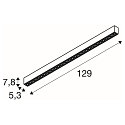 SLV Luminaire de plafond GLENOS® PRO UGR < 19, adapté aux postes de travail avec écran IP20, noir, laqué gradable