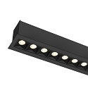 SLV ceiling luminaire GLENOS® PRO UGR < 19, suitable for VDU workstation IP20, black, lacquered dimmable