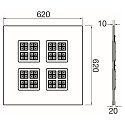 SLV LED panel PAVANNO 625 UGR < 19, suitable for VDU workstation, 18W 2850lm 3000|4000K 45° CRI 80-89