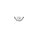 Plafonnier encastr� DOWNLIGHT P 84 ON-OFF rigide, r�sistant aux chocs, multipower, c�bl� en continu IP54, blanche 