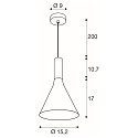 SLV Luminaire � suspension LALU� SET CONE 15 E27 IP20, noir gradable