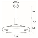 SLV Luminaire � suspension LALU� SET TETRA 36 E27 IP20, noir gradable