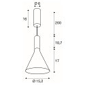 SLV Luminaire à suspension LALU® SET CONE 15 IP20, noir gradable