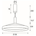 SLV Luminaire à suspension LALU® SET TETRA 36 IP20, noir gradable