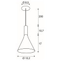 SLV Luminaire à suspension LALU® SET CONE 15 IP20, noir gradable