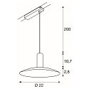 SLV Luminaire � suspension monophas� LALU� SET ELYPSE 22 avec abat-jour, CCT Switch, lot de 1 IP20, noir gradable