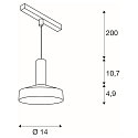 SLV Luminaire � suspension LALU� SET TETRA 14 IP20, noir gradable