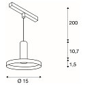 SLV Luminaire � suspension LALU� SET PLATE 15 IP20, noir gradable