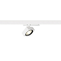 3-phase spot  EURO CUBE 2 M square, swivelling, suitable for VDU workstation IP20, black, white dimmable