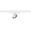 3-phase spot  EURO CUBE 2 M square, swivelling, suitable for VDU workstation IP20, black, white dimmable