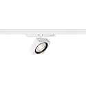 3-phase spot  EURO CUBE 2 L square, swivelling, suitable for VDU workstation IP20, black, white dimmable