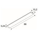 SLV Barre lumineuse BATTEN FLAT P 600 27 ON-OFF CCT Switch, commutable, multipower IP44/20