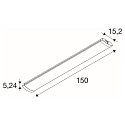 SLV Barre lumineuse BATTEN FLAT P 1500 72 ON-OFF EM 3H CCT Switch, multipower, avec module d'�clairage de secours IP44/20