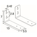 SLV Support mural BATTEN FLAT P / WALL-DOWNBEAM rigide, lot de 2, acier inoxydable
