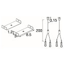 SLV Accessoire Suspension c�ble BATTEN FLAT P / Y-TYPE m�canique, lot de 2, acier inoxydable 3cm