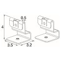 SLV Crochet de fixation BATTEN FLAT P / FOR HORIZONTAL WIRES lot de 2, acier inoxydable