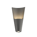 SLV outdoor wall luminaire RASTERLYS WL UP/DOWN direct / indirect, conical, sea-air resistant IP65, anthracite dimmable