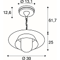 SLV pendant luminaire SEJERO E27 IP65, anthracite dimmable