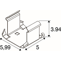 SLV mounting bracket RETRO Q-STIN T5, Q-STIN T8, VLG T5, VLG T8, silver