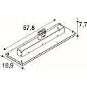 SLV 3-phase luminaire TRACK PANEL IP20, white dimmable