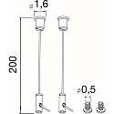 SLV ceiling suspension TUBULAR P 2 pcs., silver