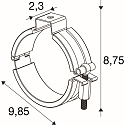 SLV mounting accessories TUBULAR P 2 pcs., black, silver