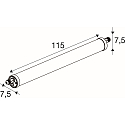 damp-proof luminaire TUBULAR P 120 IP66, white dimmable