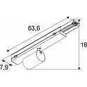 SLV spot EASYLIGHT suitable for VDU workstation IP20, white dimmable