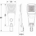 SLV pole luminaire STREET A MINI IP66, grey 