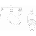 3-phase spot TRACKSPOT P swivelling, suitable for VDU workstation IP20, white dimmable