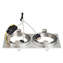 SLV Plafonnier encastr� NEW TRIA ES111 2 GU10, aluminium bross�