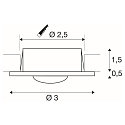 LED Recessed luminaire DEKLED LED warmwhite, LED warm white