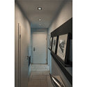 LED Recessed luminaire FRAME BASIC LED SET Downlight, 9,4W, SMD LED, 3000K, 90�, incl. Driver, Clip springs, black