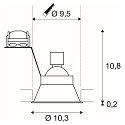 SLV Lumi�re encastr�e HORN-O GU10 GU10 IP21, blanche