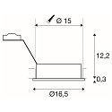 SLV Recessed spot NEW TRIA ES111 1, GU10, 230V, round, incl. leaf springs, black