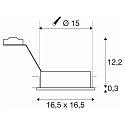 SLV Recessed downlight NEW TRIA I, ES111, square/rectangular, black