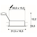 SLV Ceiling recessed spot NEW TRIA ES111 2 SQUARE, 2xGU10, 230V, incl. Clip springs, black