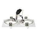 SLV Ceiling recessed spot NEW TRIA ES111 2 SQUARE, 2xGU10, 230V, incl. Clip springs, white