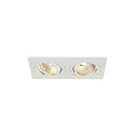Plafonnier encastr� NEW TRIA 2 DL SQUARE SET angulaire, blanche