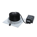SLV LED Ceiling recessed spot NEW TRIA DL SET, square, COB LED, 2700K, 30�, incl. Driver, Clip springs, white