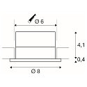 SLV LED Ceiling recessed luminaire PATTA-I, round, 12W, COB LED, 38�, 3000K, IP65, incl. Driver, alu brushed