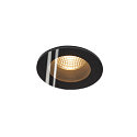 Plafonnier encastr� PATTA-F ROUND rond, rigide, reculer IP65 / IP20, noir gradable