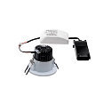SLV LED Ceiling recessed luminaire PATTA-F, round, 12W, COB LED, 38�, 3000K, IP65, incl. Driver, white