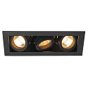 Ceiling recessed spot KADUX 3 GU10 Downlight, 3xGU10, 230V, Clip springs, black