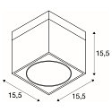 SLV Ceiling spot KARDAMOD SURFACE SQUARE ES111 Single, square, GU10, white