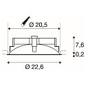 SLV Plafonnier encastr� OCCULDAS 23 rond, indirect IP20, blanche gradable