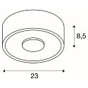 SLV Luminaire de plafond OCCULDAS 23 rond, indirect IP20, blanche gradable